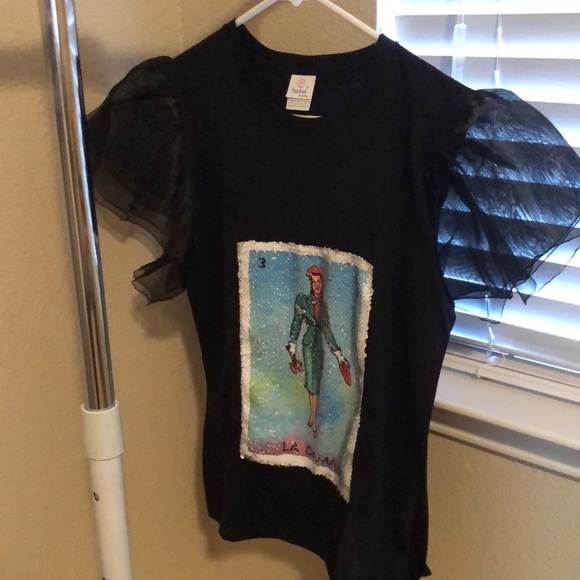 Sequin La Loteria La Dama Blouse - New - Picture 2 of 8